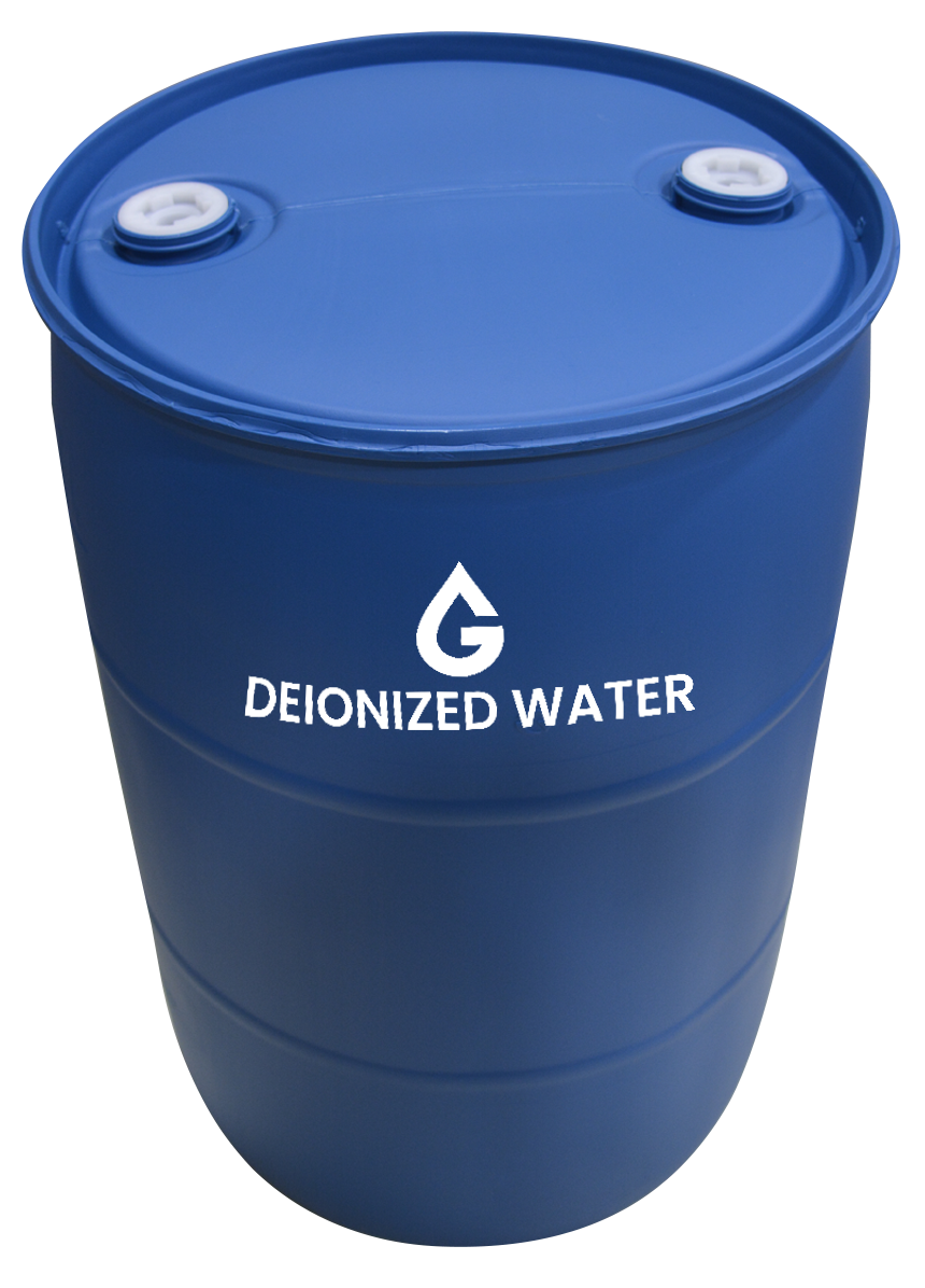 Bulk Deionized Water (DI Water) in 55 Gallon Drum