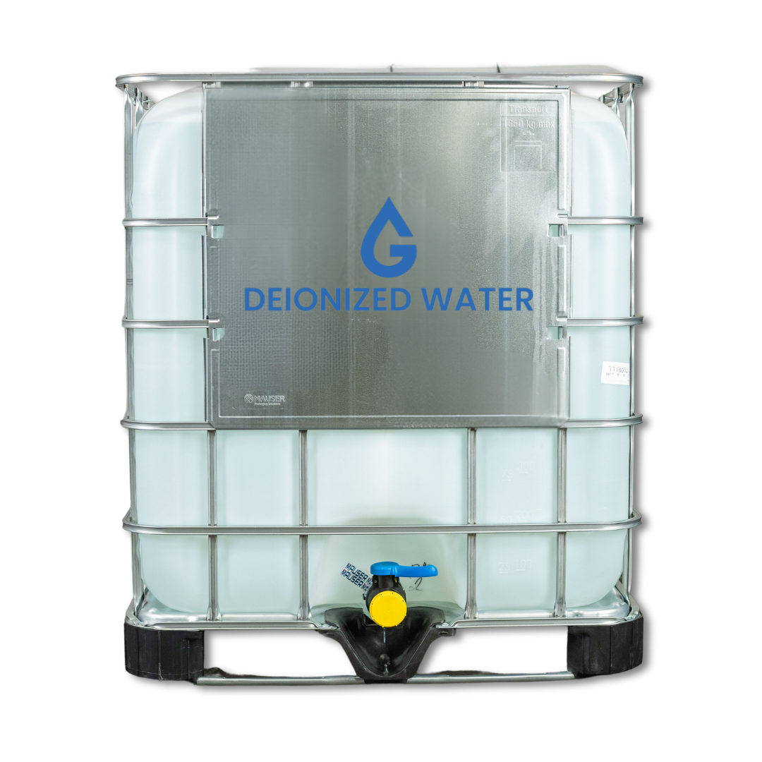 Bulk Deionized Water (DI Water) in 275 Gallon Tote